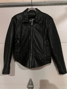 Black leather jacket